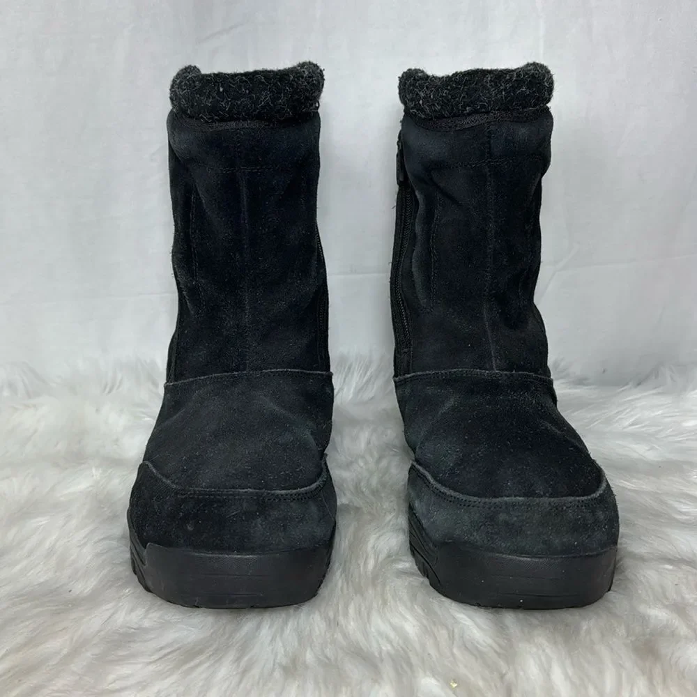 Sorel Waterfall Women’s Black Winter Boots Suede‎ Sz 10